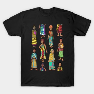 African Women Kanga Cloth T-Shirt